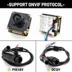 5MP 60FPS Global Shutter IP Camera Module IMX568 1/1.8" CMOS 2488*2048 Board High Speed Capture RTSP Onvif For Machine Vision