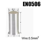 EN Copper Electrical Wire Non-Insulated Naked Sleeve Tubular Crimpare Connectors Tube Cord End Ferrules Cable Lug Crimp Terminal