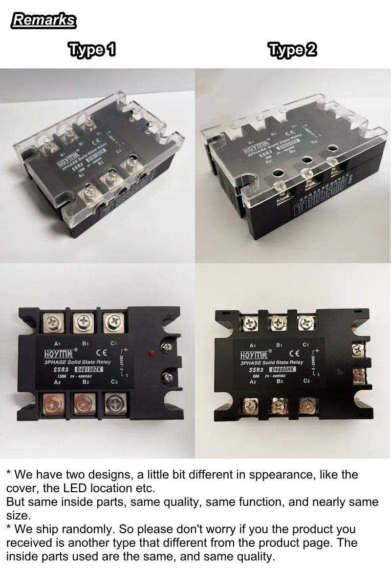 Three Phase Solid State Relay  DC Control AC 380V 3f SSR 40DA 10DA 25DA 80DA 100DA Module 3-32VDC Input 24-480VAC Load