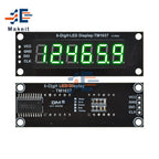 0.36 Inch 4 Bits 6-Digit LED Digital Display Tube Module 5V 7 Segments TM1637 0.36" Anode Tube Decimal Display Module FIve Color