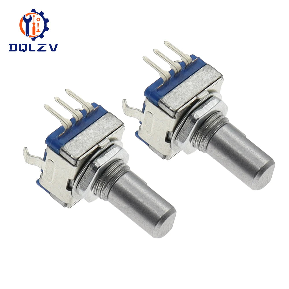 EC11 Audio Adjustment Encoder 20 Position Rotary Encoder Code Switch 3Pin Plug-in Type 15mm Half Shaft
