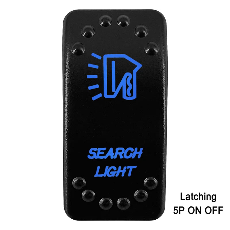 Waterproof Rocker Switch with Blue LED | 12V/24V Latching & Momentary (SPST/ DPDT) | for Marine, UTV, ATV, RZR, Automotive