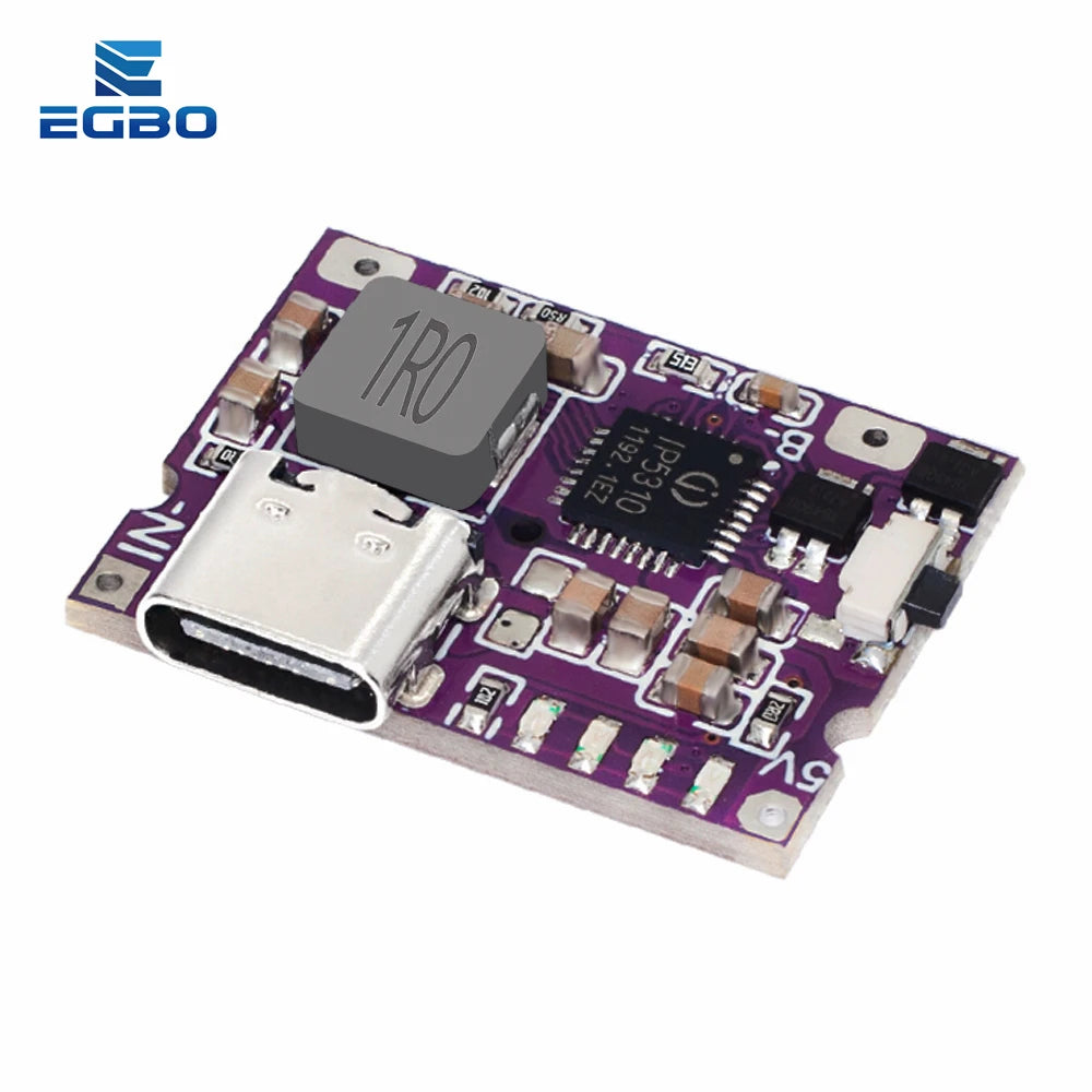 Type-C USB 5V 3.1A Boost Converter Step-Up Power Module IP5310 Mobile Power Bank Accessories With Switch LED Indicator
