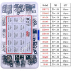 TO92 TO126 TO220 DIP Triode PNP NPN Field-Effect Transistor Assorted Kit Mosfet Thyristor mixed set