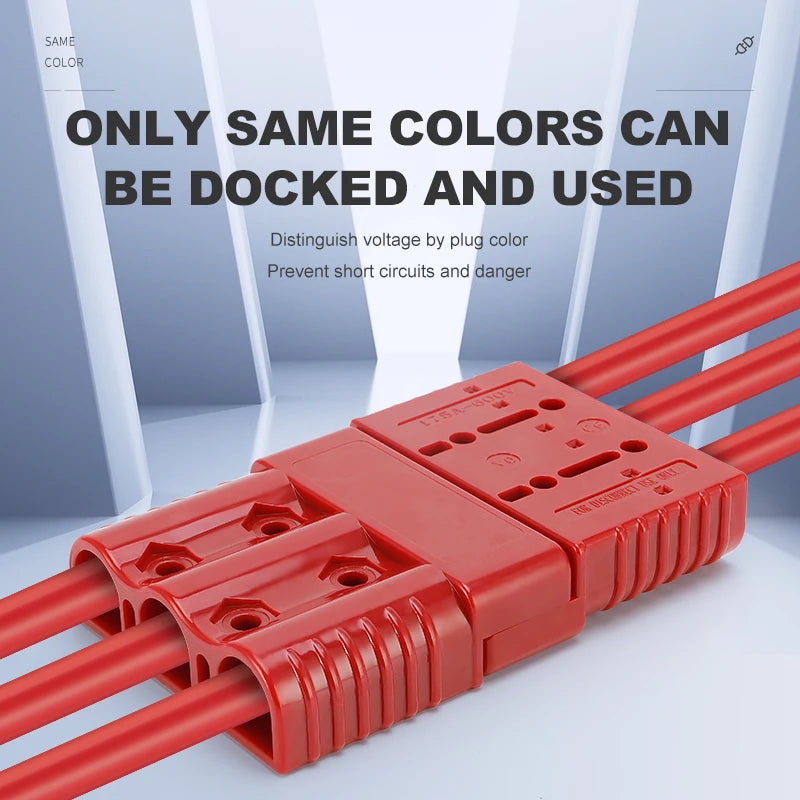 2pcs 50A 75A 175A 3P Battery Power Connector Kit Quick Disconnect Plug 600V Car Forklift Battery Charging Electrical Connectors