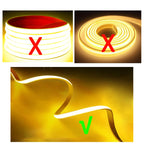 COB LED Strip 220V High Brightness 220V Led Strip Flexible Ribbon Tape for Room Bedroom Kitchen Lighting
