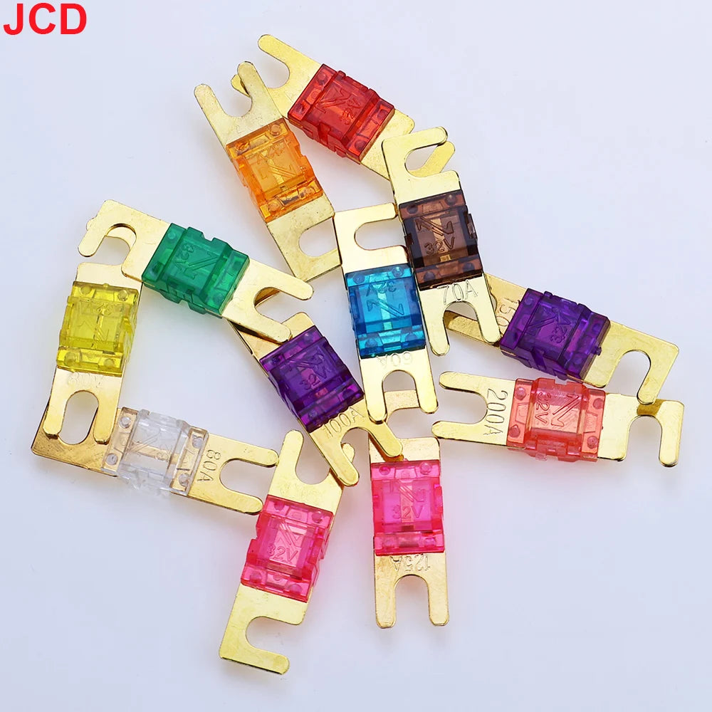 5/10pc U-Shaped Stud Car Fuses Mini Car Stereo Audio AFS Fuse 20A 30A 40A 50A 60A 70A 80A 100A 125A 150A 170A 200A 32V Auto Fuse