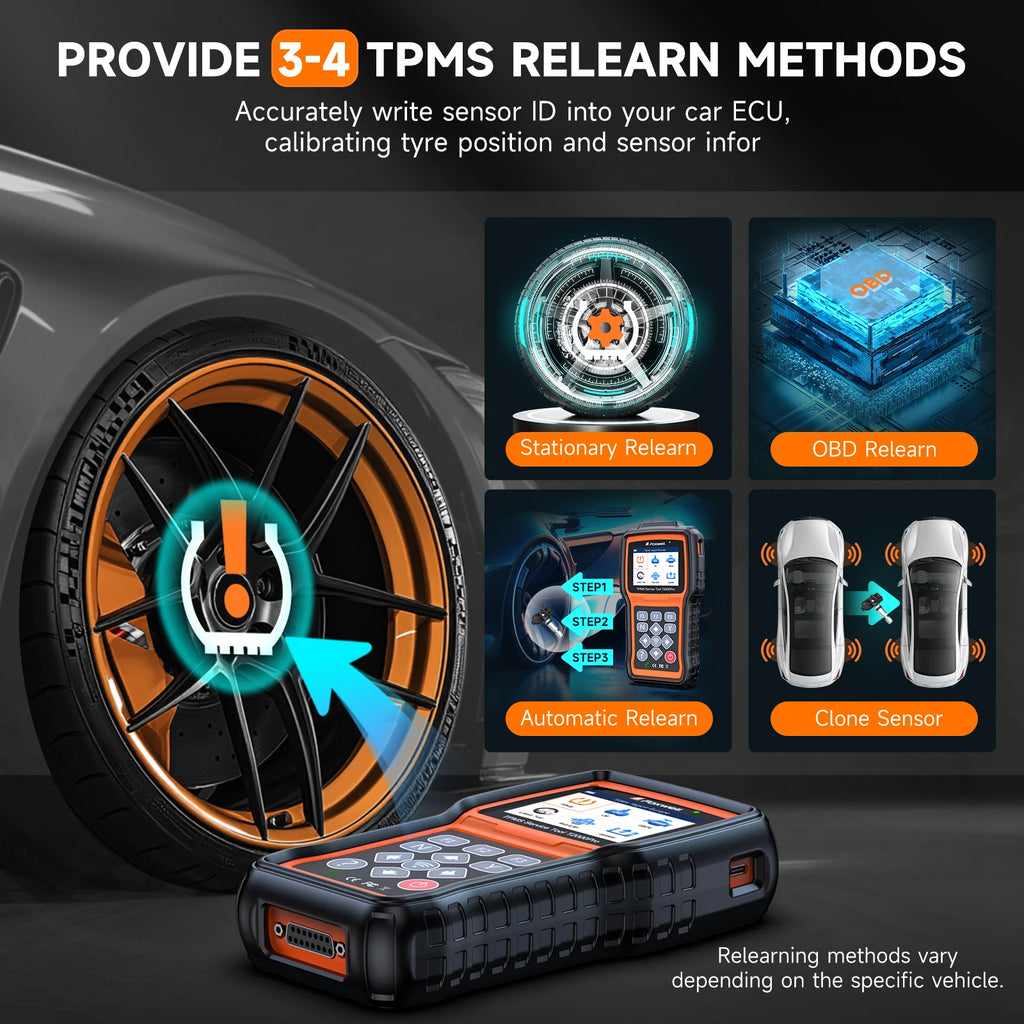 FOXWELL T2000 PRO TPMS Programming Tire Pressure Monitor TPMS Sensor Relearn Activate OBD2 Tire Pressure System Diagnostic Tool