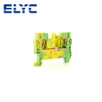 100Pcs PT2.5-PE Push-in Ground Feed Through Protective Earth PE Wire Electrical Connector Din Rail Terminal Block PT 2.5-PE