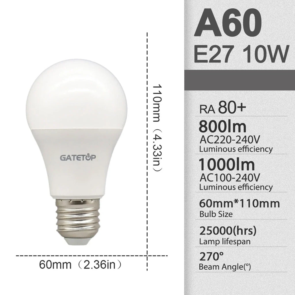 8Pcs E27 LED Bulbs AC 110V 220V 230V Boasting 3W 10W 20W 24W Lamp Warm White for Bedroom Balcony Lighting