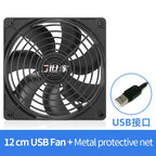 TEUCER USB Cooling Fan 8CM/12CM/14CM 800-1800RPM USB Port Power Supply Desktop Computer Available