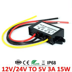 12V 24V to 5V 5A 3A 10A DC-DC Step Down Power Converter Voltage Power Supply 8-36V Buck 5V Switching 12Volt to 5Volt for Car LED