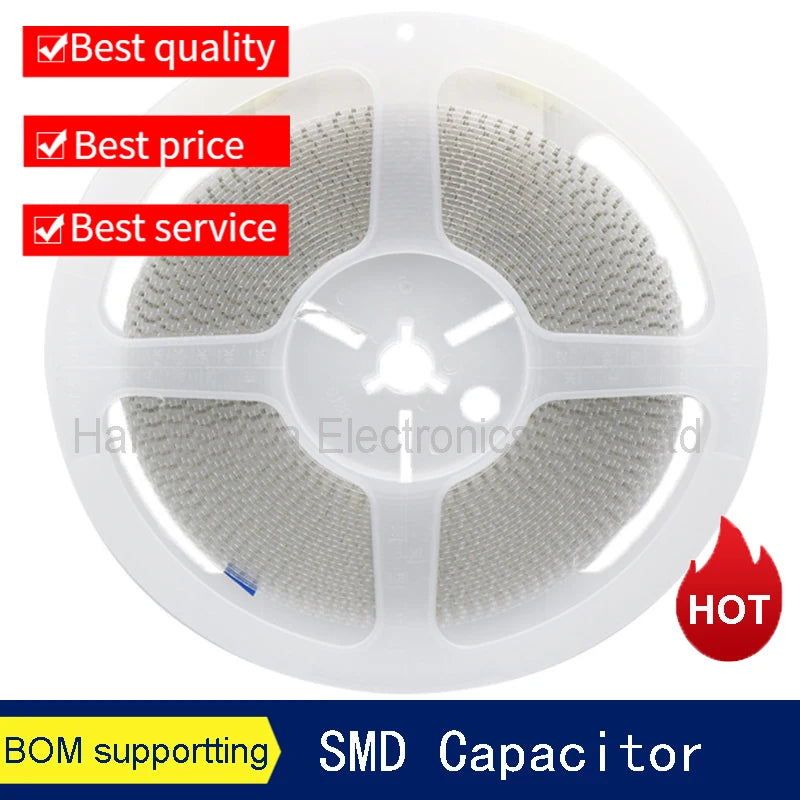 4000PCS Chip Capacitor 1206 0805 0603 2.7P 4.7P 10P 22P 33P 47P 75P 100P PF 3216 101J NPO 50V  A REEL Ceramic Capacitor SMD NEW
