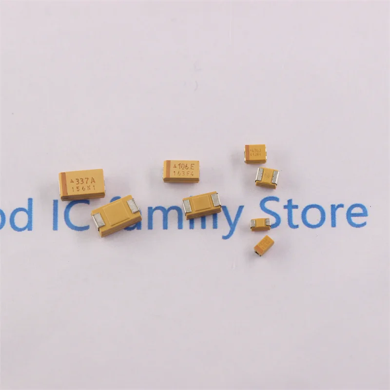 10pcs A B C D Type SMD Tantalum Capacitor 476 106 6.3V 10V 16V 25V 35V 0.33/0.47/2.2/3.3/10/22/33/47/100/150/220/330/470 UF SMD