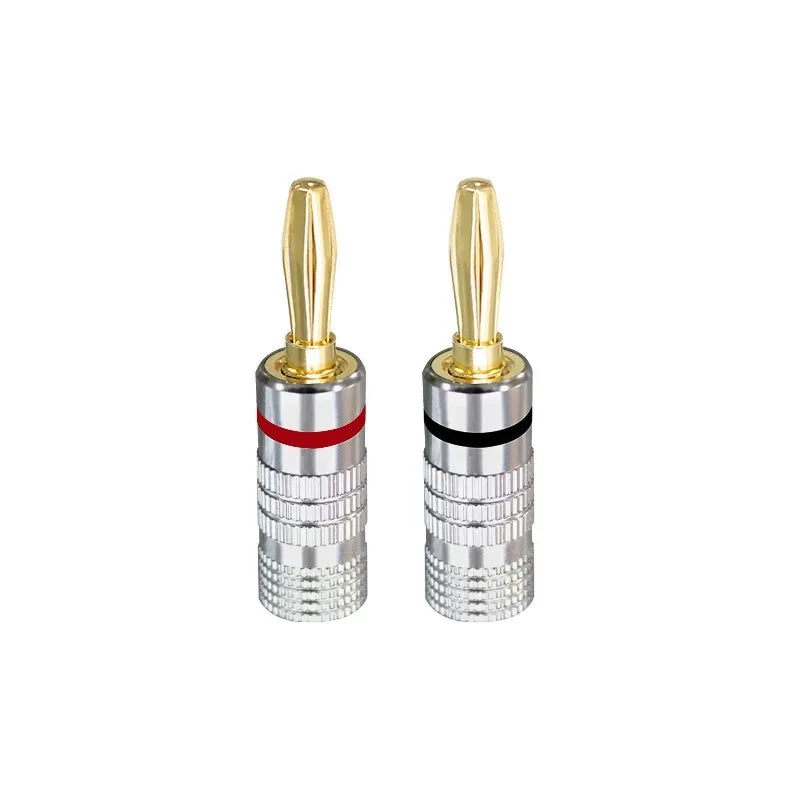 10pcs Banana Connector 4mm Speaker Banana Plugs 24K Gold Plated 4mm Banana Jack Match with 4mm Binding Post