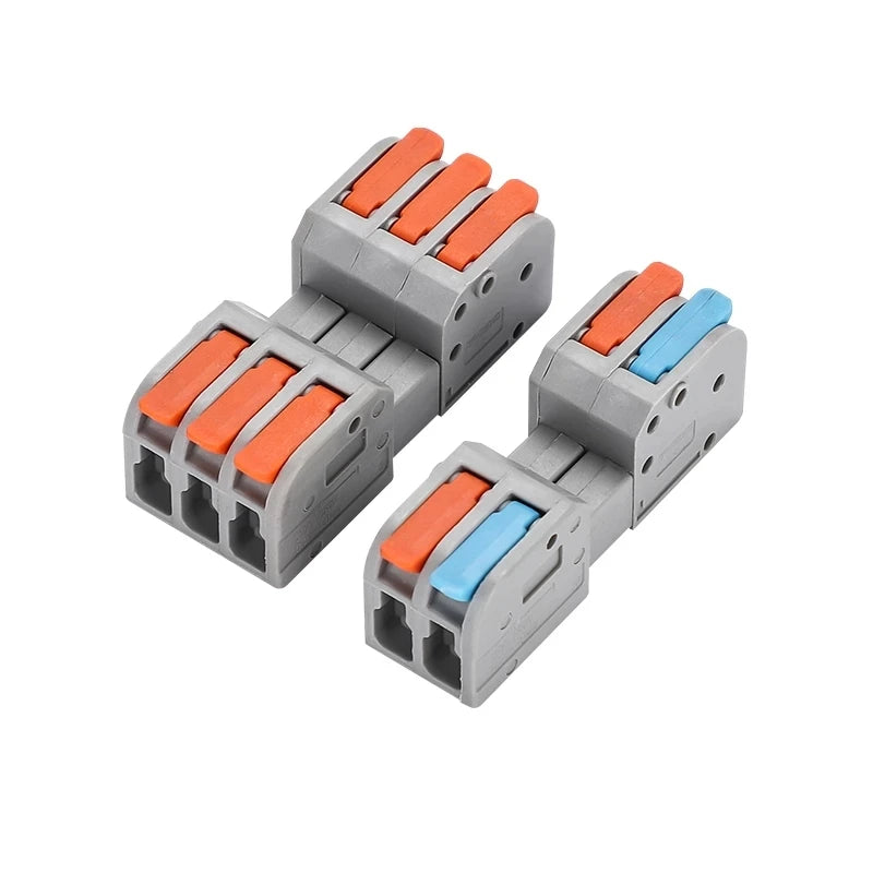10PCS Docking Mini Quick Wire Connector Universal Compact Electrical Wiring Connectors Push-in Butt Conductor Terminal Block