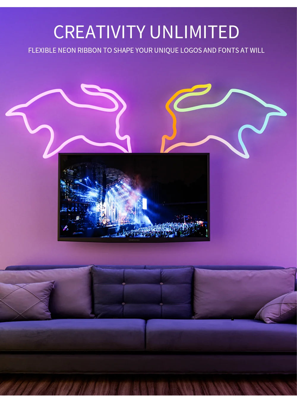 Dream Color LED Neon Strip WS2811 5050 RGBIC P67 Waterproof   Addressable Smart IC Flexible Light Tape for Room DIY DC12V/24V