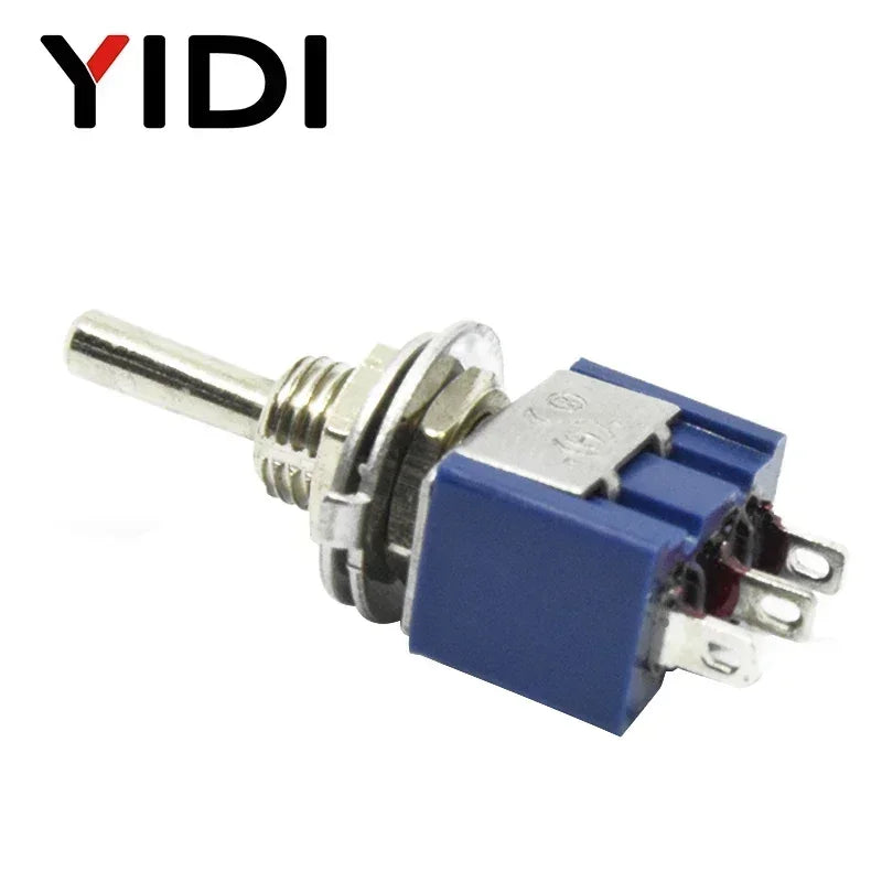 5pcs 10pcs MTS-102 103 MTS-202 203 Toggle Switch 6A 125VAC on on SPDT 6mm Mini Switch DPDT on off on Waterproof Cap