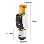 Linkwylan Original Patented Design RJ45 Cat8 Field Termination Plug Shielded Toolless Cat7 6A Hifi Fast Installation Connector
