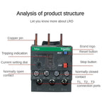 Schneider Thermal Overload Relay LRD12C LRD16C LRD21C LRD32C Relay Three-Pole Thermal Magnetic Trip 10A LC1D Overload Protection