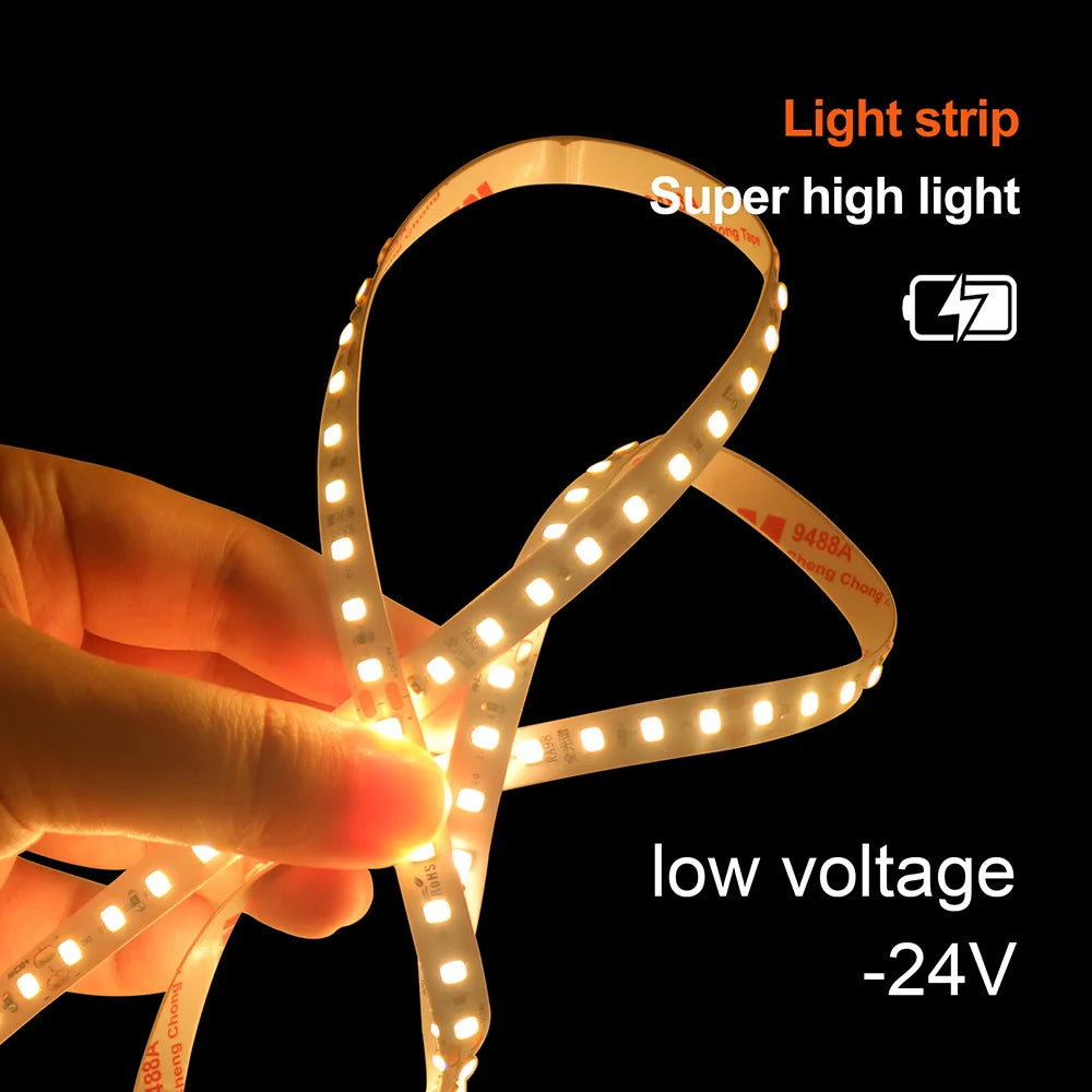5m 10m RA98 LED Strip Light 2700K 3000K 3500K 4000K 5000K 6000K 12V 24V 2835 Flex Tape Stripe Hight Bright 120LED Home Lighting