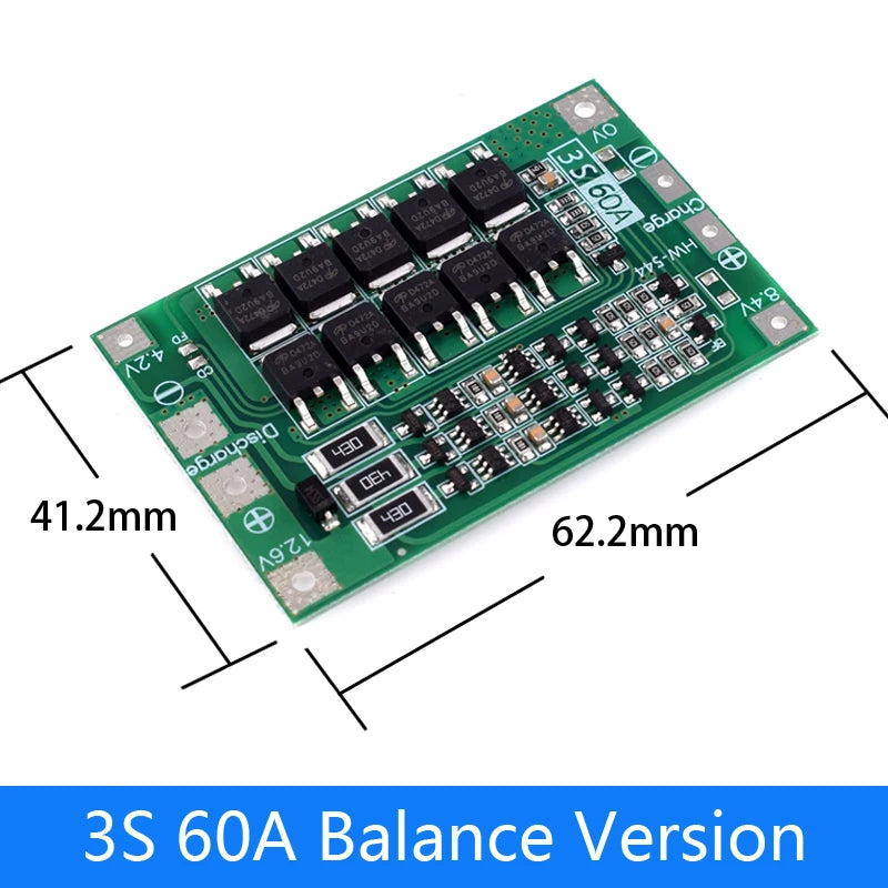 3S 4S 40A 60A Li-ion Lithium Battery Charger Protection Board 18650 BMS For Drill Motor 11.1V 12.6V 14.8V 16.8V Enhance Balance