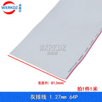 1Meter Gray Flat Ribbon Cable 1.27mm Pitch FC Data Wire Line 6/8/10/12/14/20/24/26/30/34P 40P 50 60 64P AWG28 300V For DIY