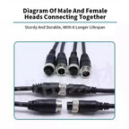 GX12 Male to Female Extension Cable Aviation Plug Connection Wire 2/3/4/5/6/7 Pin Plug Sensing Connector Line 0.2-3 Meter