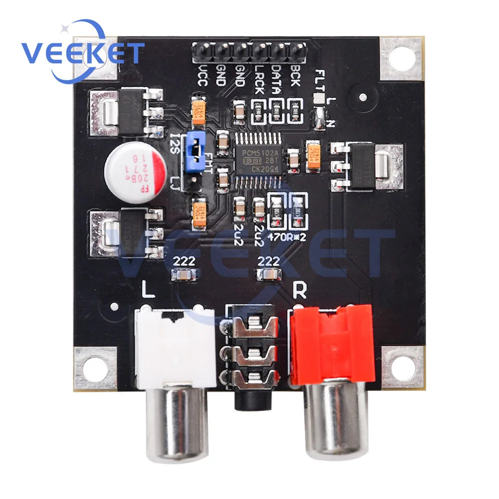 PCM5102 DAC Decoder I2S Player Assembled Module 32Bit 384K Beyond ES9023 PCM1794 Decoder Board Support for I2S /left-justified