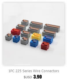 Wire Connector 222-412 2 Pin Splicing Terminal Blocks Led Strip Lighting Electric Quick Connectors Mini Conductor Rail Conector