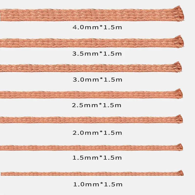 MECHANIC R350 Series Width 1.0-4.0mm Length 1.5m Solder Remove Cord Pure Copper Braid Tin Absorption Belt Single Layer Wick Wire