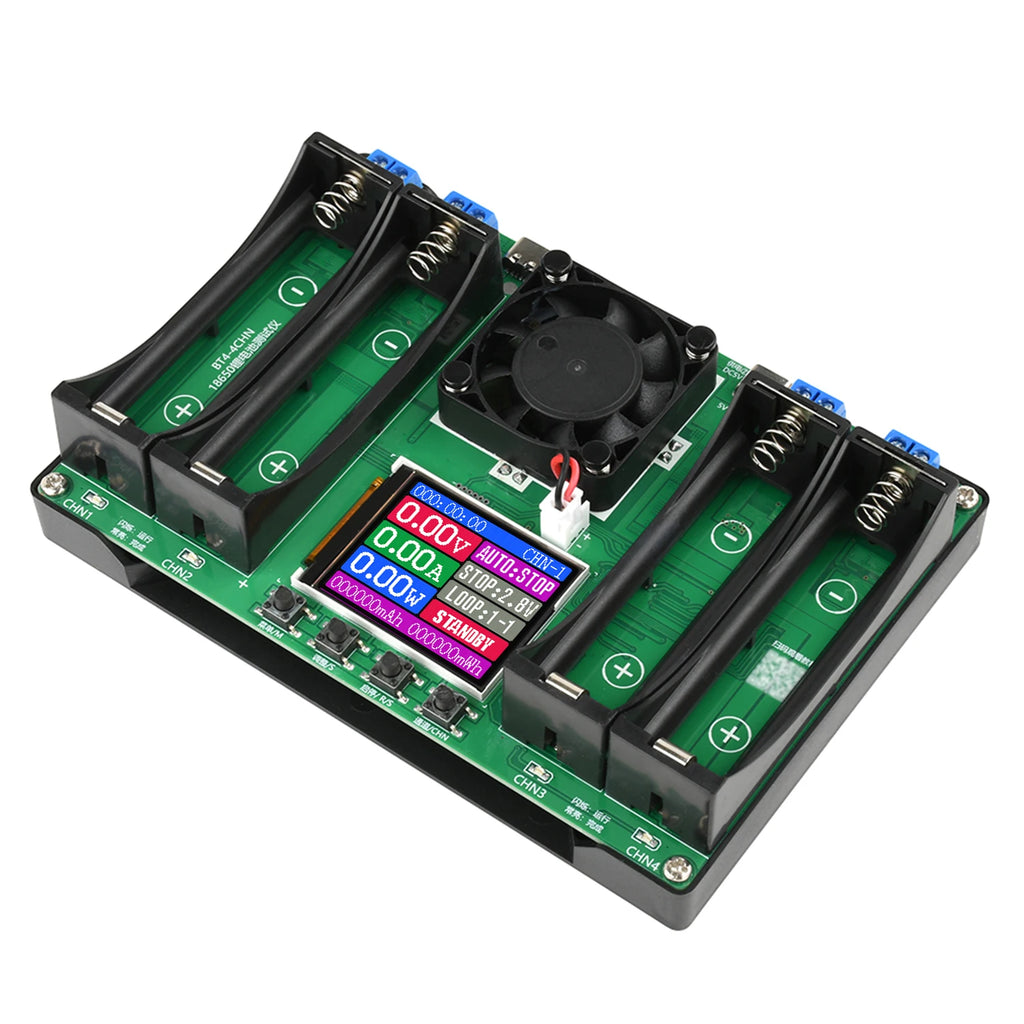 Battery Tester LCD Display Universal Battery Checker Analyzer Charger for 18650 Batteries 4 Channel Internal Resistance Tester