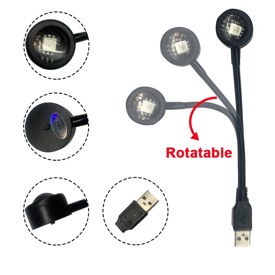 RGB Sunset Lamp LED USB Rainbow Neon Night Light Projector Photography 7 Colors Wall Atmosphere Lighting for Bedroom Room Decor