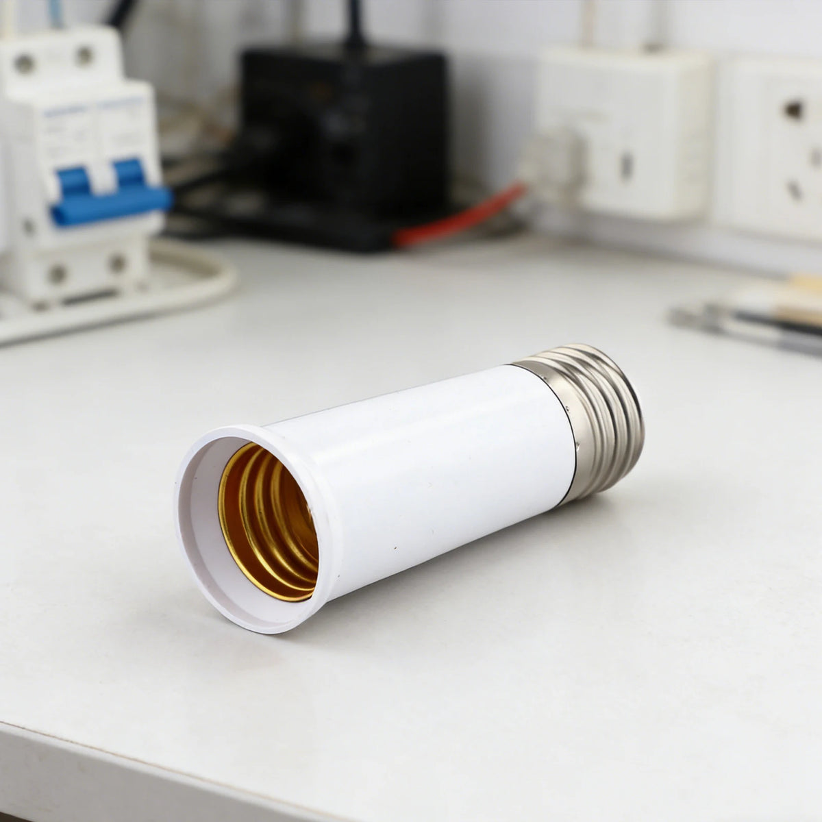 For E27 Extension Adapter Socket for For E27 Screw Base Lighting Devices Including Pendant Lights and Recessed Fixtures