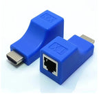 1 Pair HDMI to RJ45 Adapter Converter Extender RJ45 Ports Network 30M to RJ45 Over CAT5e / 6 UTP LAN Extender Cable Adapters