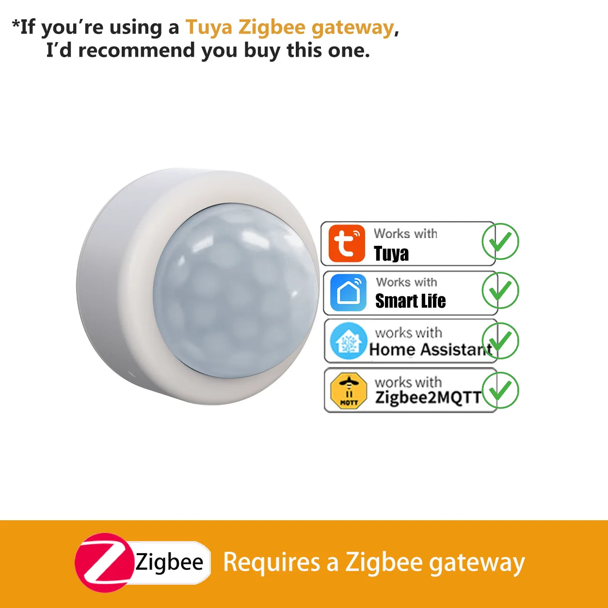 Zigbee Motion Sensor Pir Detection Human Body Infrared Sensor Anti Theft Security Detector Sensor Support Home Assistant Z2M