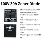 Ideal Diode Module 100V/30A 60V/10A Anti-Backflow Mini Rectifier Board Anti-reverse Ultra-Low Power Industrial Power Protection