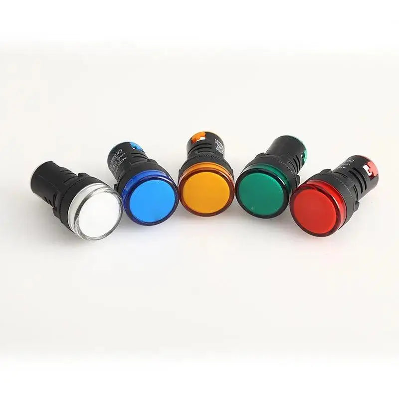 Indicator Signal Lamp Light AD16-22DS 22mm Panel Mount DC 12V 24V 110V 220V 380V Red Green Yellow Blue White LED Bulbs 20mA