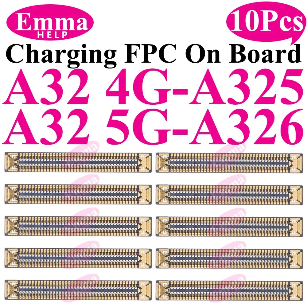 10Pcs USB Charger Charging Port FPC Connector For Samsung Galaxy A12 A22 A32 A52 A72 A02 A03 A13 A23 A33 A53 A73 Plug On Board