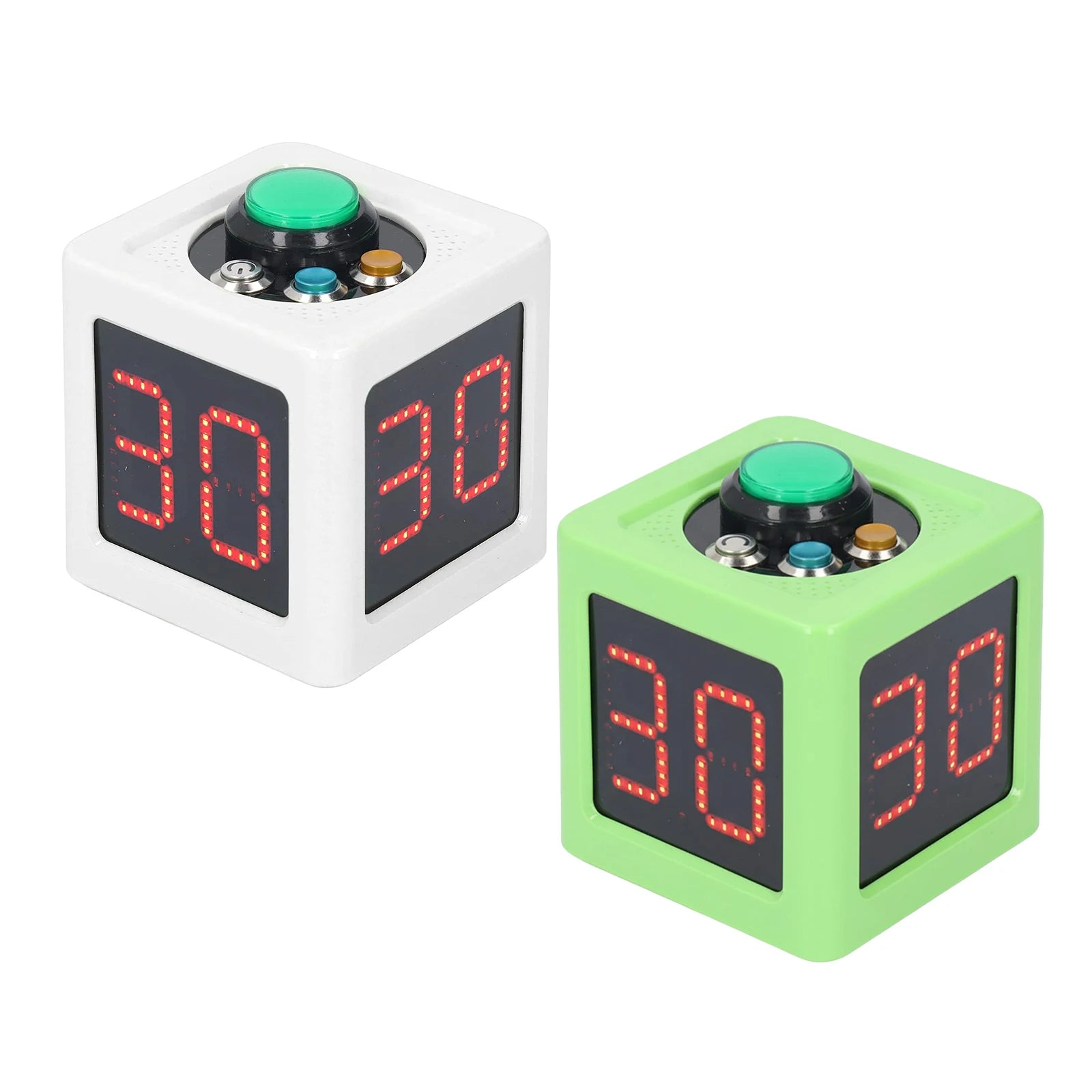 Poker Shot Clock with 1.4in Display 4 Sides Cube Timer 5-Level Brightness No Battery for Poker Casino Chess Tournament
