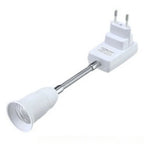 1pc E27 20cm 360D Bendable US UK EU AC Power Plug to E26 E27 Edison Screw CFL LED Light Socket Lamp Holder Adapter wt Switch