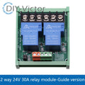 1/2/4 channel relay module 30A with optocoupler isolation 5V 12V 24V supports high and low Triger trigger DC30V/30A AC250V/10A