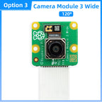 Official Raspberry Pi Camera Module 3 12MP IMX708 Sensor Auto Focus SNR DPC PDAF Optional 75° 120° NoIR Night Vision for Pi 4B