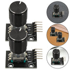 4Set Panel Mount Rotary Encoder Metal Shaft Threaded Bushing Kit 360 Degree Push Button for Robotics Cnc Prototype Pulse Encoder