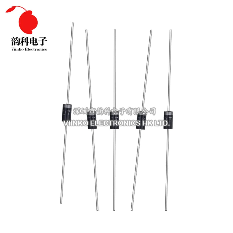 100pcs UF4007 FR107 FR207 RL207 1N4937 1N5392 1N5399 1N5817 1N5818 1N5819 UF4005 UF4004 FR104 FR157 RL257 Rectifier Diode