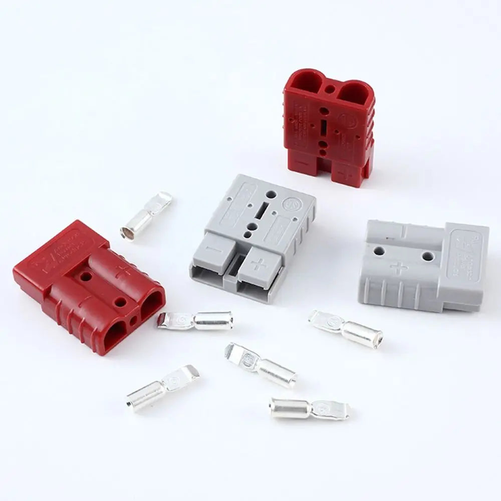 Power Connectors 50 AMP Plug Cable Terminal 600V Grey Red Battery Power Connector Quick Plug Connector For Anderson