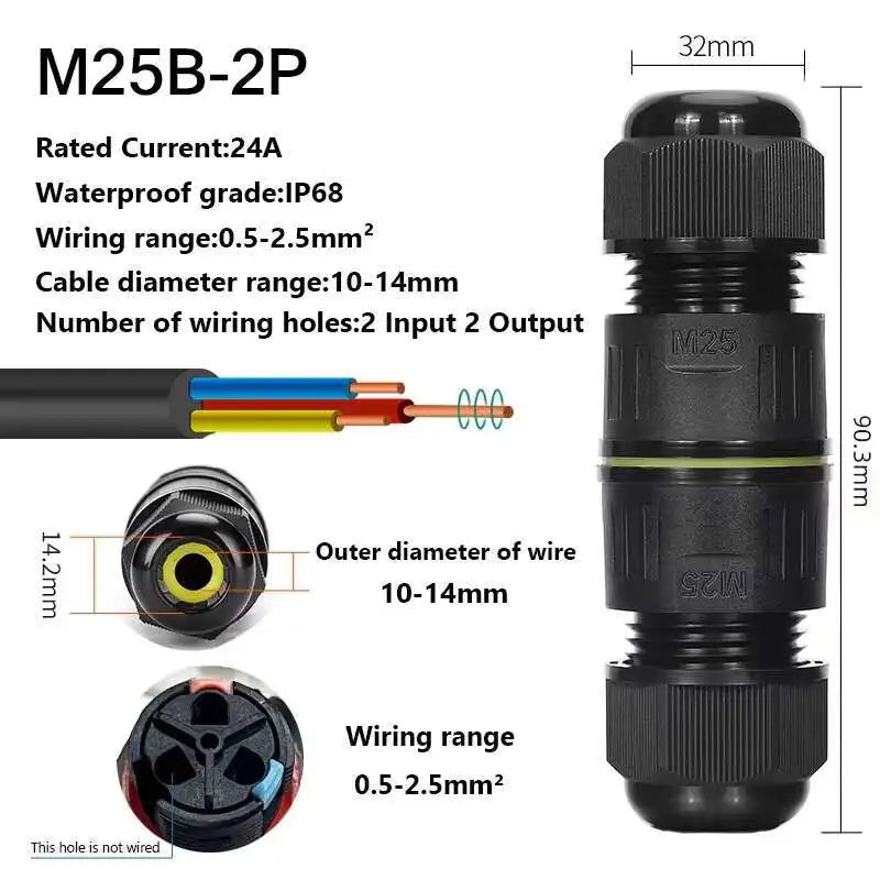 1PC IP68 Waterproof Quick Electrical Wire Connector 2 3 4 Pin Solderless LED Lamp Cable Wiring Outdoor Rainproof Terminal Blocks