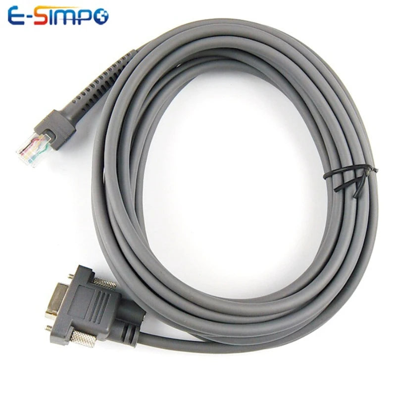 2M 3M 5M Straight RS232 Serial Cable For BarCode Scanner LS2208AP LS1203 LS4208 LS4278 DS6707 DS6708 CBA-R01-S09PAR CBA-R01-S15