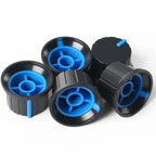 5PCS 24x15mm Potentiometer Knob Cap Blue Flower-axis Volume Control Knobs for Encoder Diy Kit