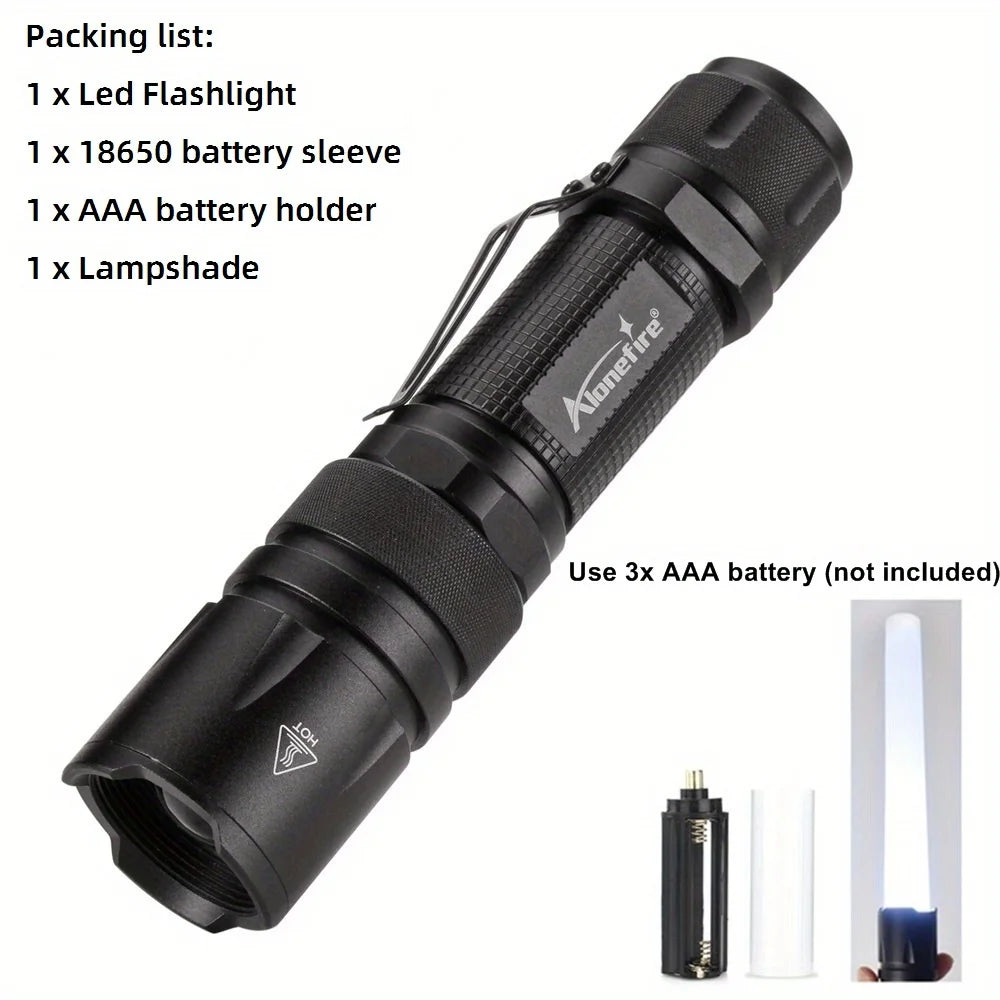 4 in 1 Multicolor Zoom Led White/Red/Green/Blue Lighting Flashlight Outdoor Hunting Photographic Selfie Hiking Camping Totch